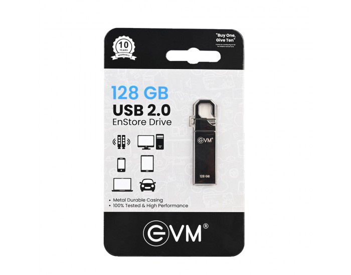 EVM PENDRIVE 128GB 2.0 (METAL)